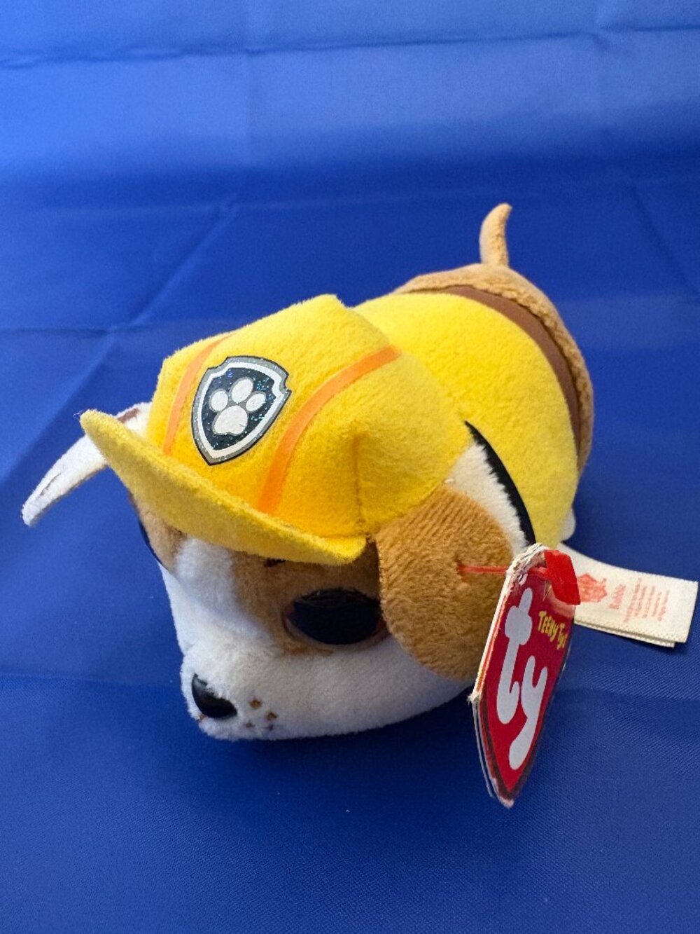 Ty Paw Patrol Rubble Teeny Tys Plush Nickelodeon Bulldog Construction Pup